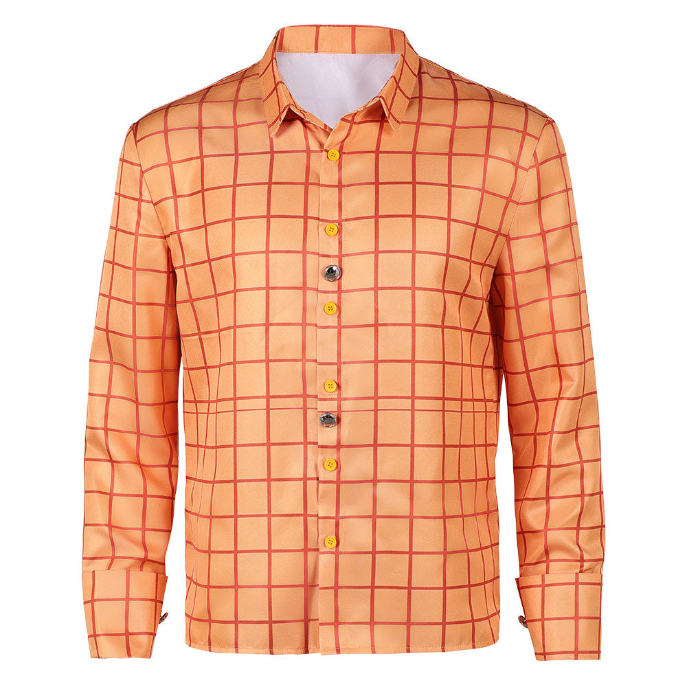 Cosplay Costume Woody Film Cosplay Chemise Orange Homme