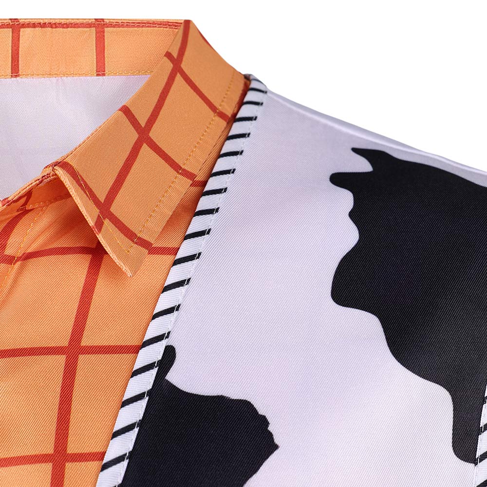 Cosplay Costume Woody Film Cosplay Chemise Orange Homme