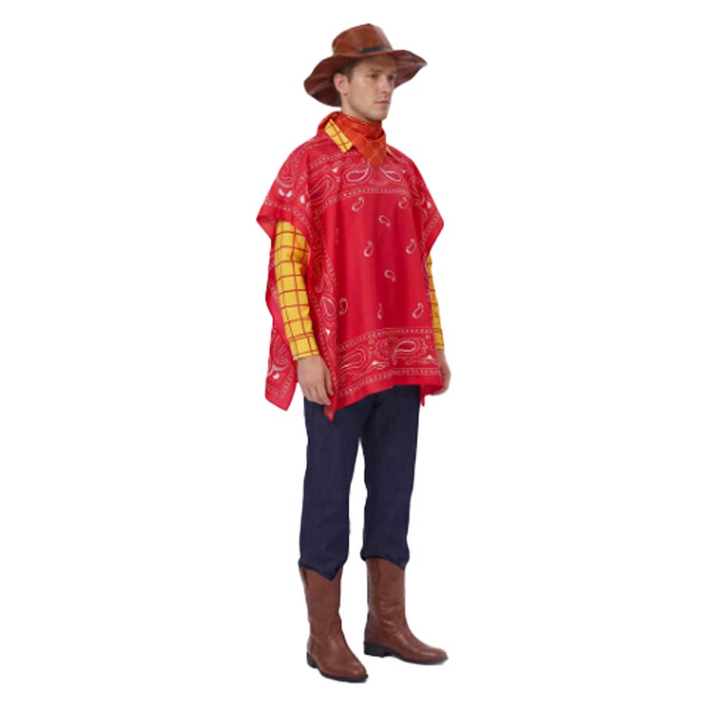 Cosplay Costume Woody Film Cosplay Tenue Rouge Homme