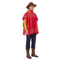 Cosplay Costume Woody Film Cosplay Tenue Rouge Homme