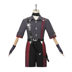 Cosplay Costume Wriothesley Genshin Impact Jeu Cosplay Tenue Grise et Noire Homme
