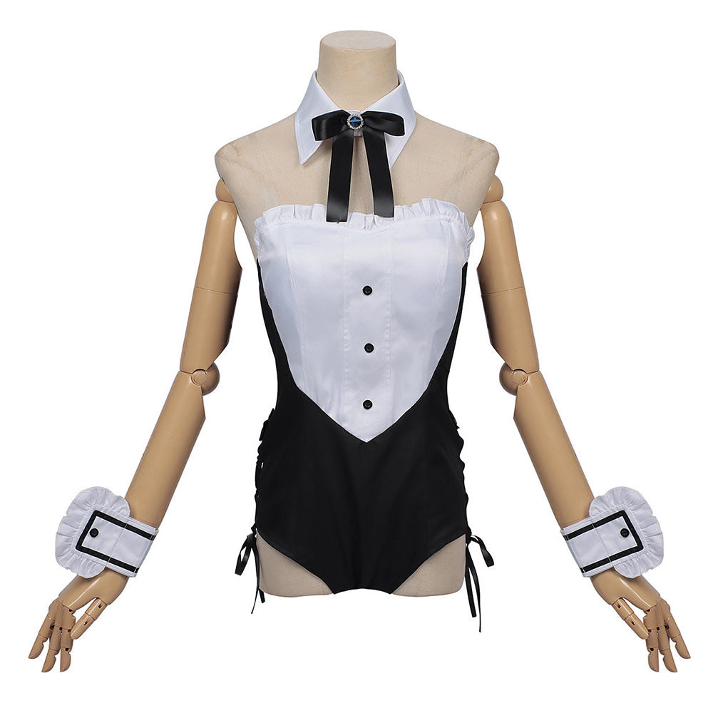 Cosplay Costume Yuuki Sorimachi Playing Death Games to Put Food on the Table(2026) Anime Cosplay Tenue Noire et Blanche Femme