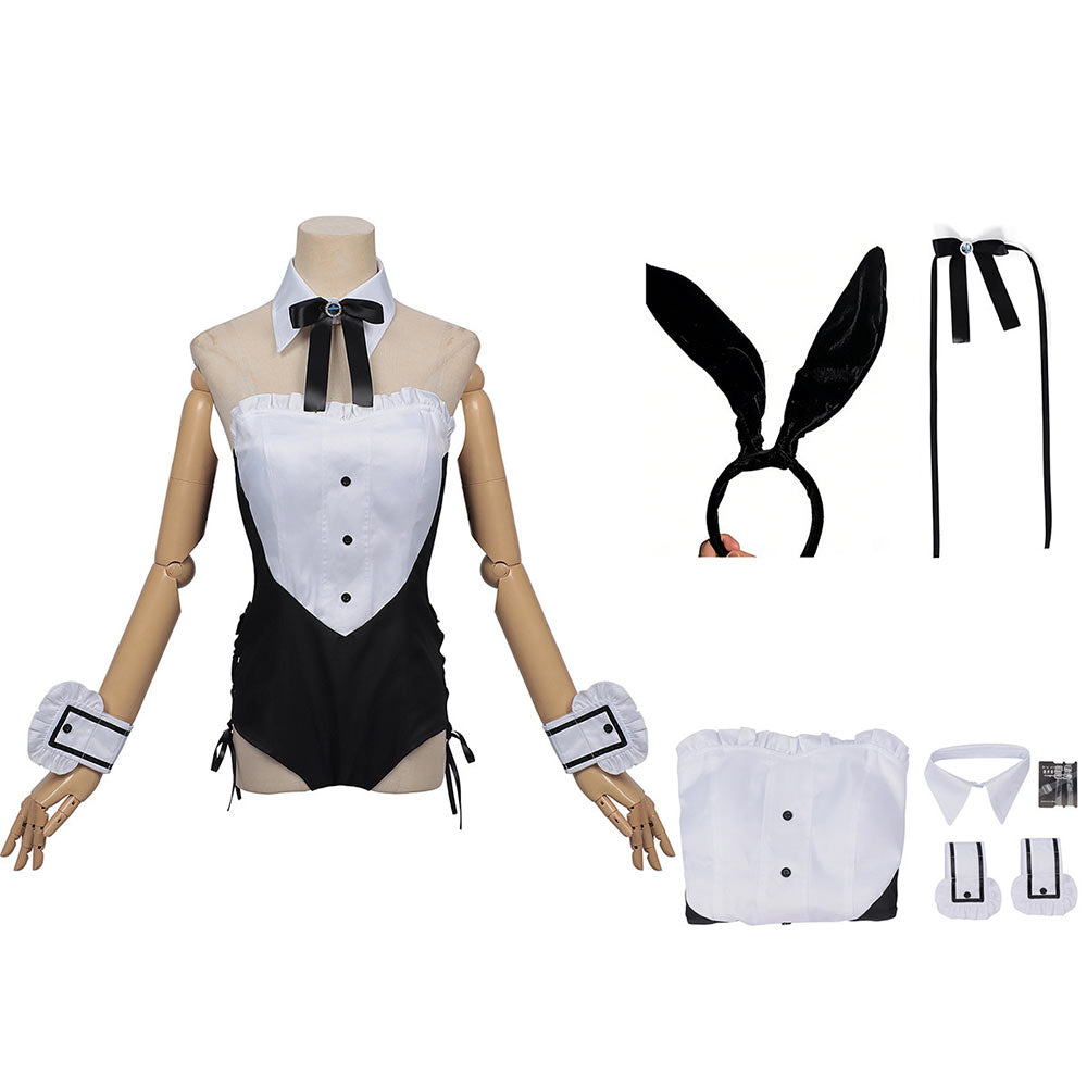 Cosplay Costume Yuuki Sorimachi Playing Death Games to Put Food on the Table(2026) Anime Cosplay Tenue Noire et Blanche Femme