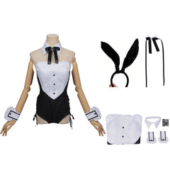 Cosplay Costume Yuuki Sorimachi Playing Death Games to Put Food on the Table(2026) Anime Cosplay Tenue Noire et Blanche Femme