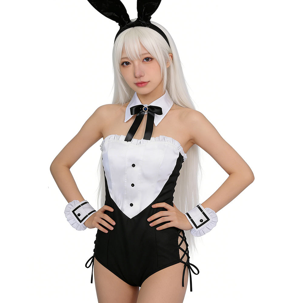 Cosplay Costume Yuuki Sorimachi Playing Death Games to Put Food on the Table(2026) Anime Cosplay Tenue Noire et Blanche Femme