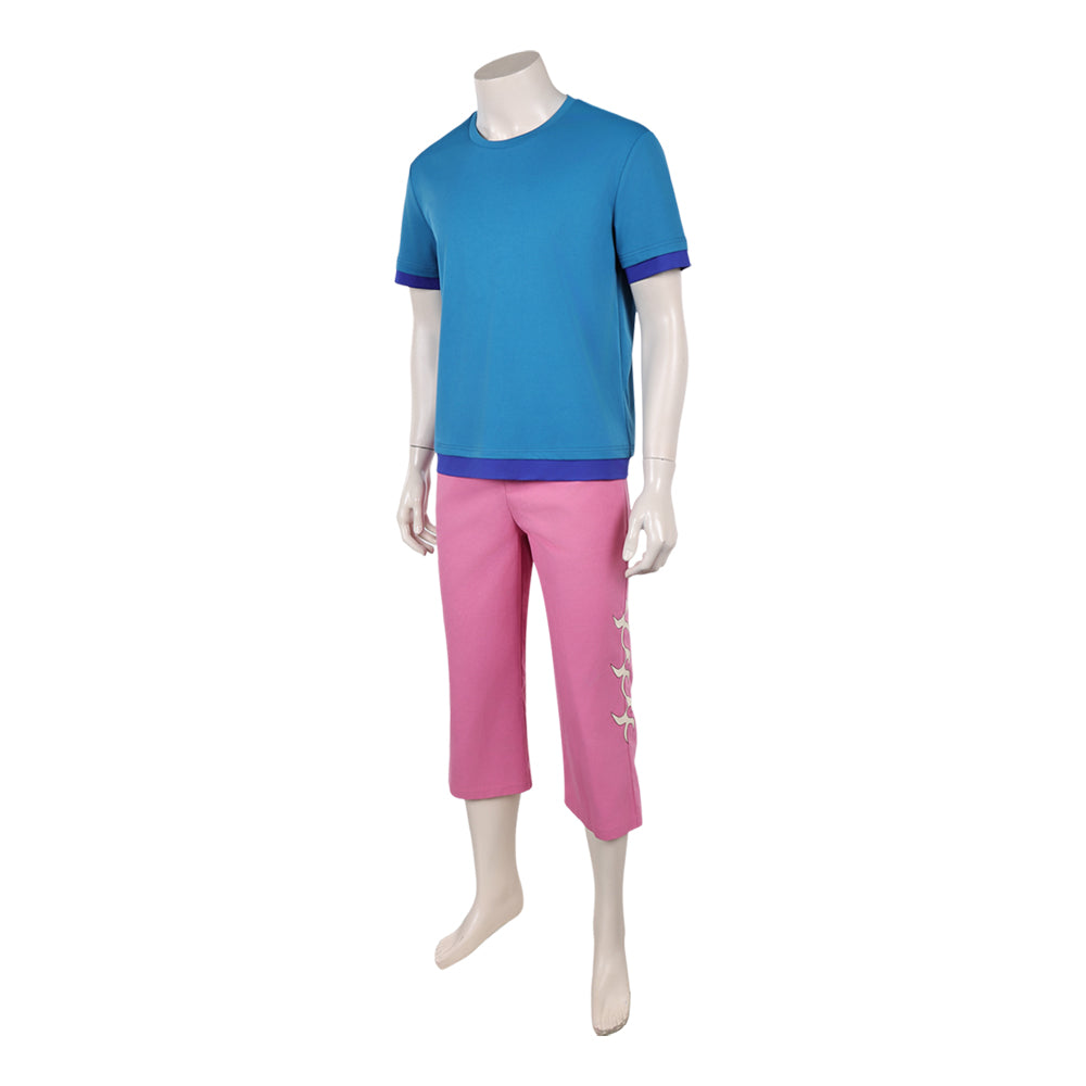 Cosplay Costume Zoro One Piece Live Action 2(2026) TV Cosplay Tenue Bleue et Rose Homme