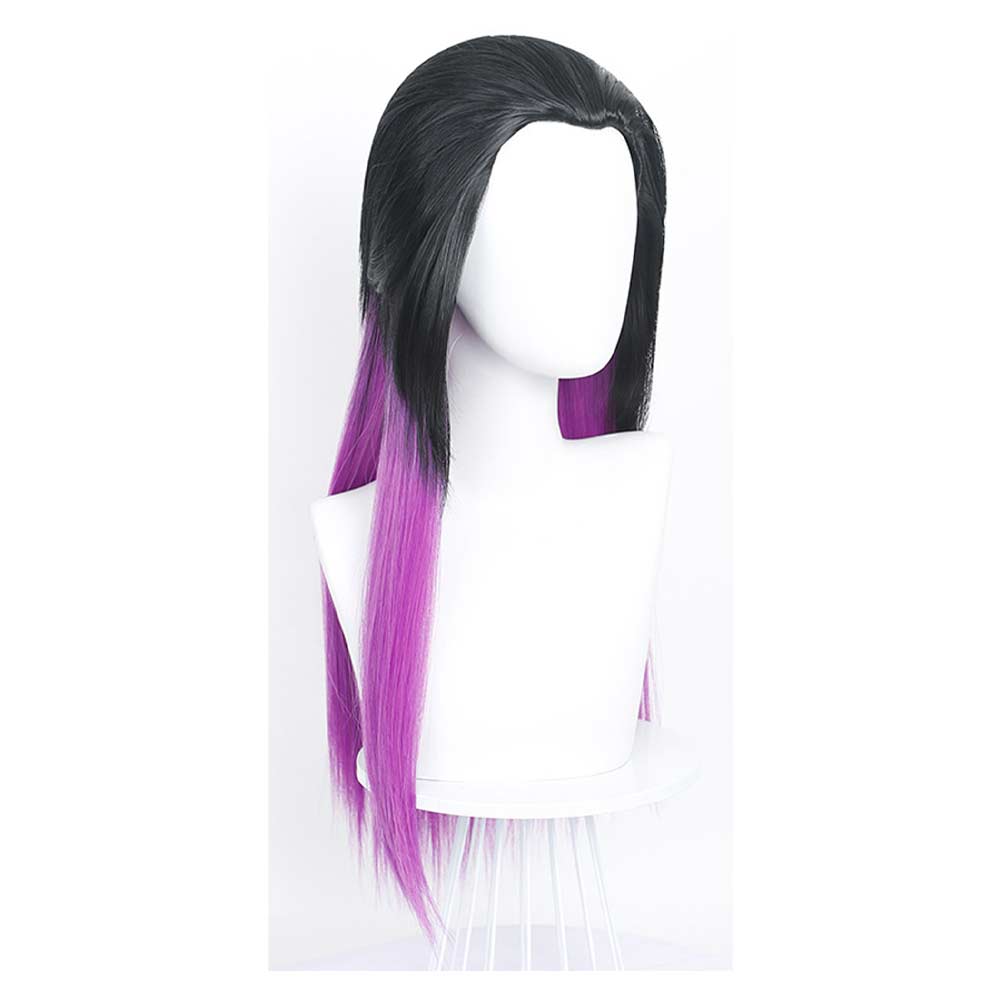 Cosplay Perruque Reyna Valorant Jeu Perruque Noire et Violette Femme