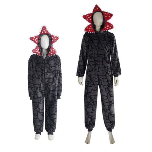 Adulte & Enfant Stranger Things S5(2025) Demogorgon Pyjama Combinaison Grise Cosplay Costume