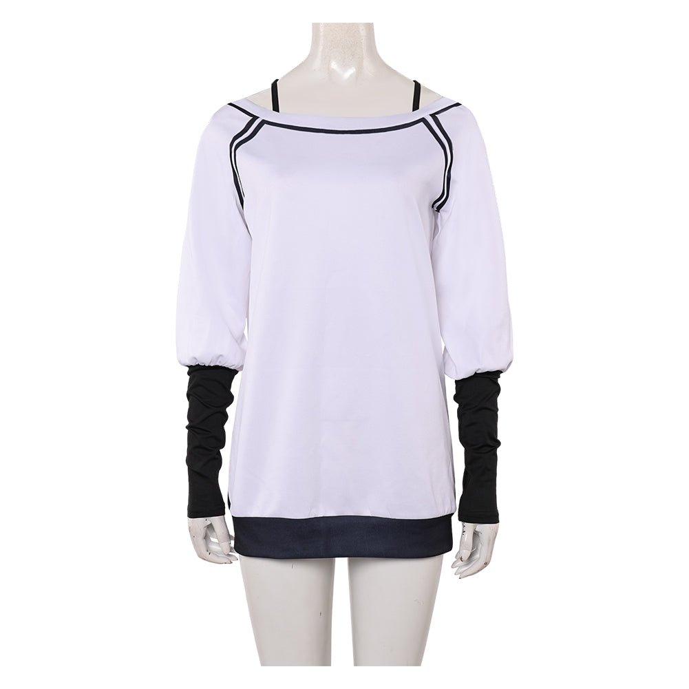 Dandadan Saison 2 (2025) Momo Ayase Haut Blanche et Noire Cosplay Costume