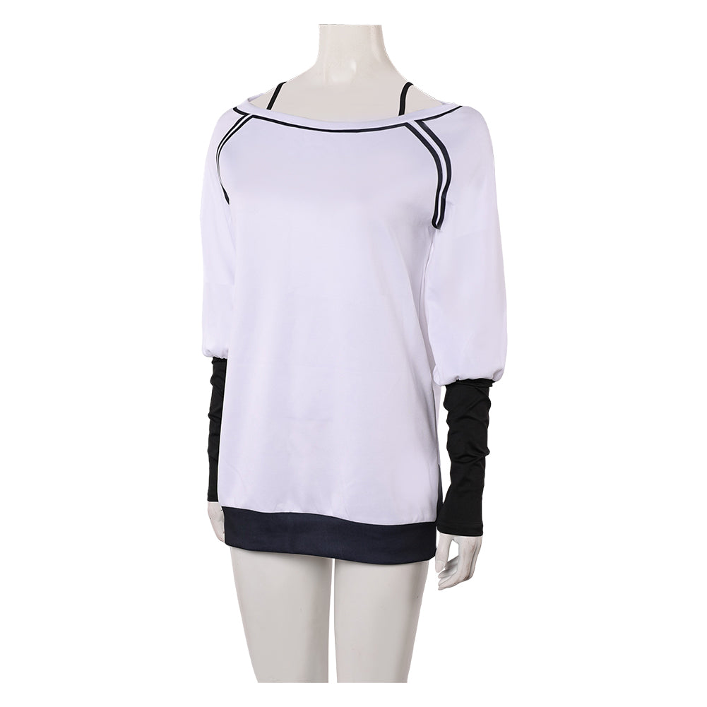 Dandadan Saison 2 (2025) Momo Ayase Haut Blanche et Noire Cosplay Costume