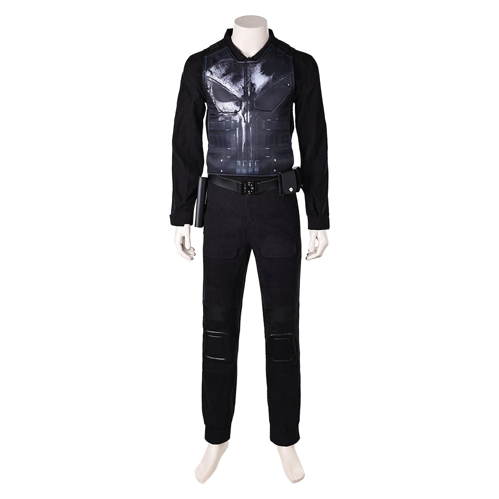 Daredevil: Born Again(2025) Frank Castle Punisher Tenue Noire Cosplay Costume