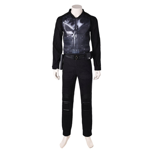 Daredevil: Born Again(2025) Frank Castle Punisher Tenue Noire Cosplay Costume