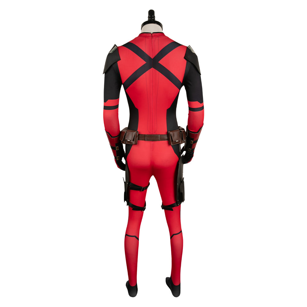 Deadpool & Wolverine(2024) Deadpool Wade Wilson Combinaison Rouge Cosplay Costume