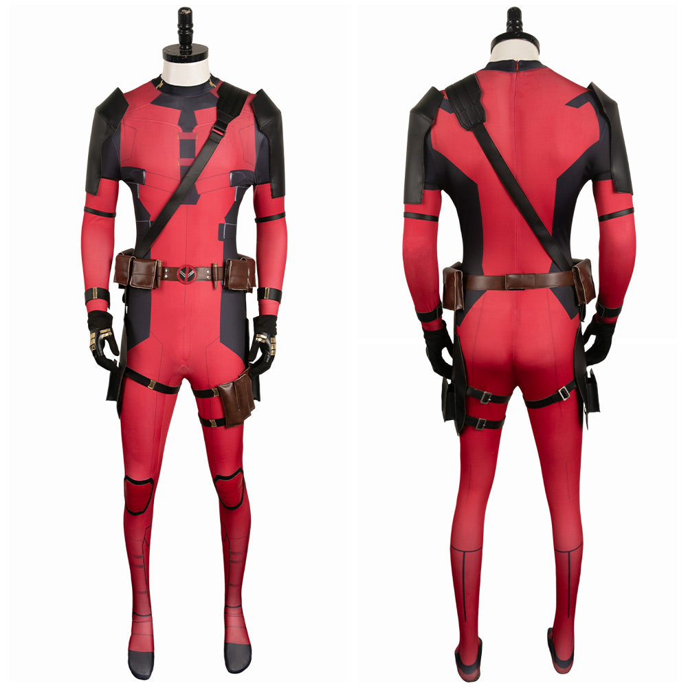 Deadpool & Wolverine(2024) Deadpool Wade Wilson Combinaison Rouge Cosplay Costume Ver.2