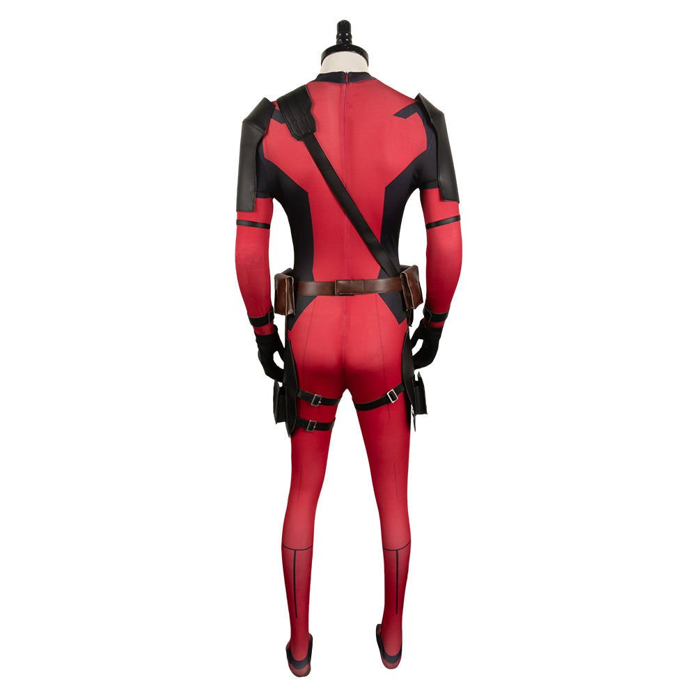 Deadpool & Wolverine(2024) Deadpool Wade Wilson Combinaison Rouge Cosplay Costume Ver.2