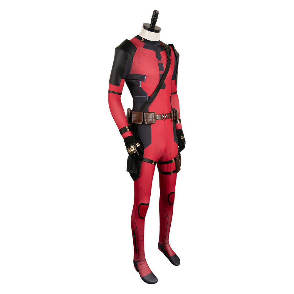 Deadpool & Wolverine(2024) Deadpool Wade Wilson Combinaison Rouge Cosplay Costume Ver.2