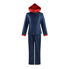 Déguisement Anime JJK Yuji Itadori Tenue de Sweat-shrit Costume Bleu et Rouge