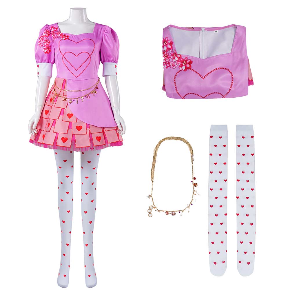 Descendants: L'Ascension de Red(2024) Bridget Robe Rose Cosplay Costume Ver.2