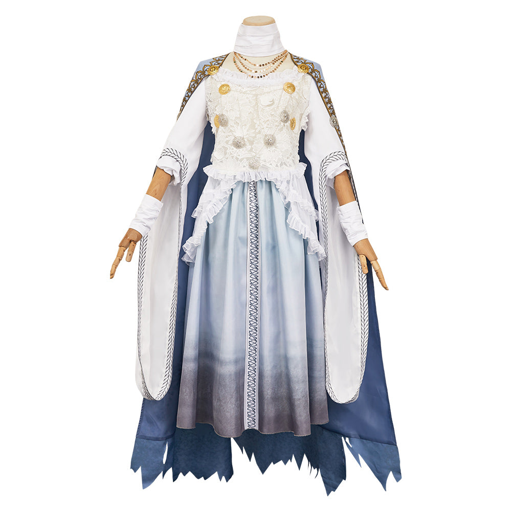 Elden Ring Nightreign(2025) Revenant Tenue Blanche et Bleue Cosplay Costume