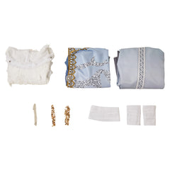 Elden Ring Nightreign(2025) Revenant Tenue Blanche et Bleue Cosplay Costume