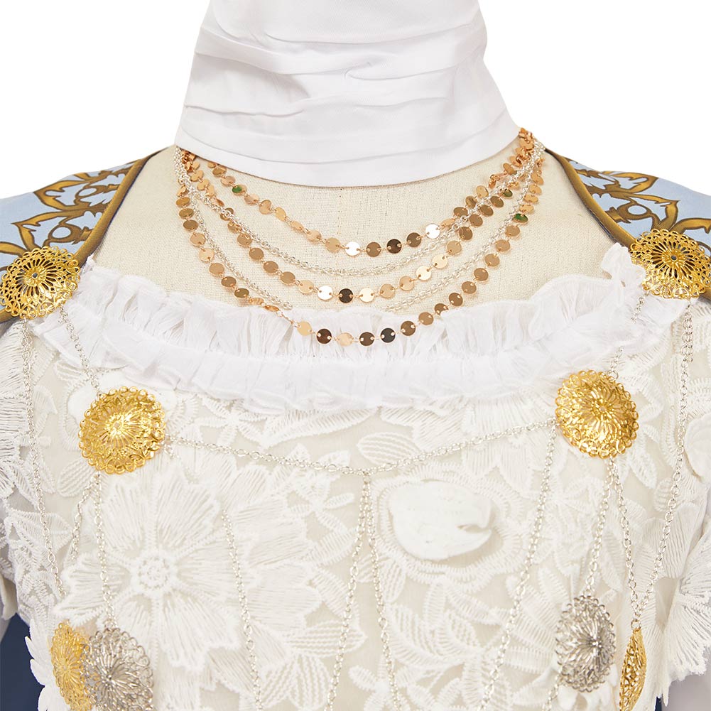 Elden Ring Nightreign(2025) Revenant Tenue Blanche et Bleue Cosplay Costume