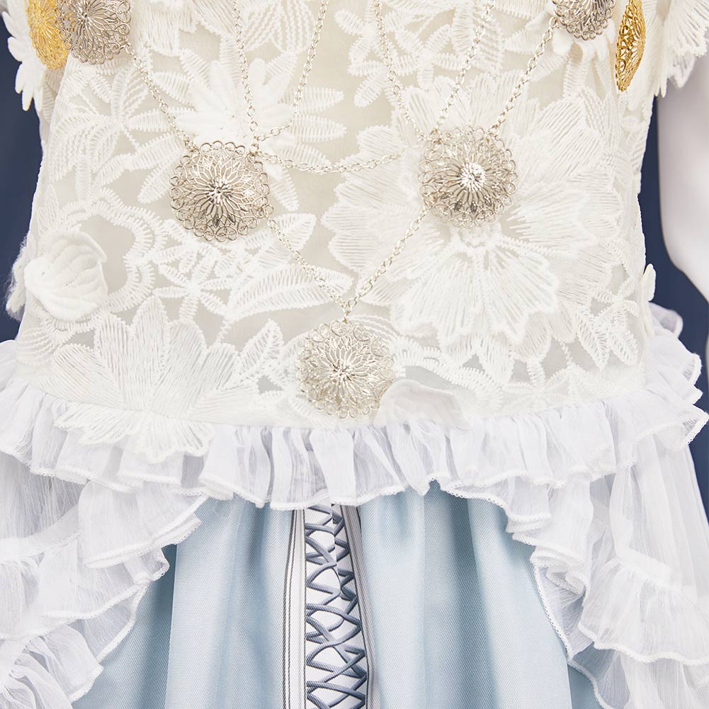 Elden Ring Nightreign(2025) Revenant Tenue Blanche et Bleue Cosplay Costume