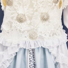 Elden Ring Nightreign(2025) Revenant Tenue Blanche et Bleue Cosplay Costume