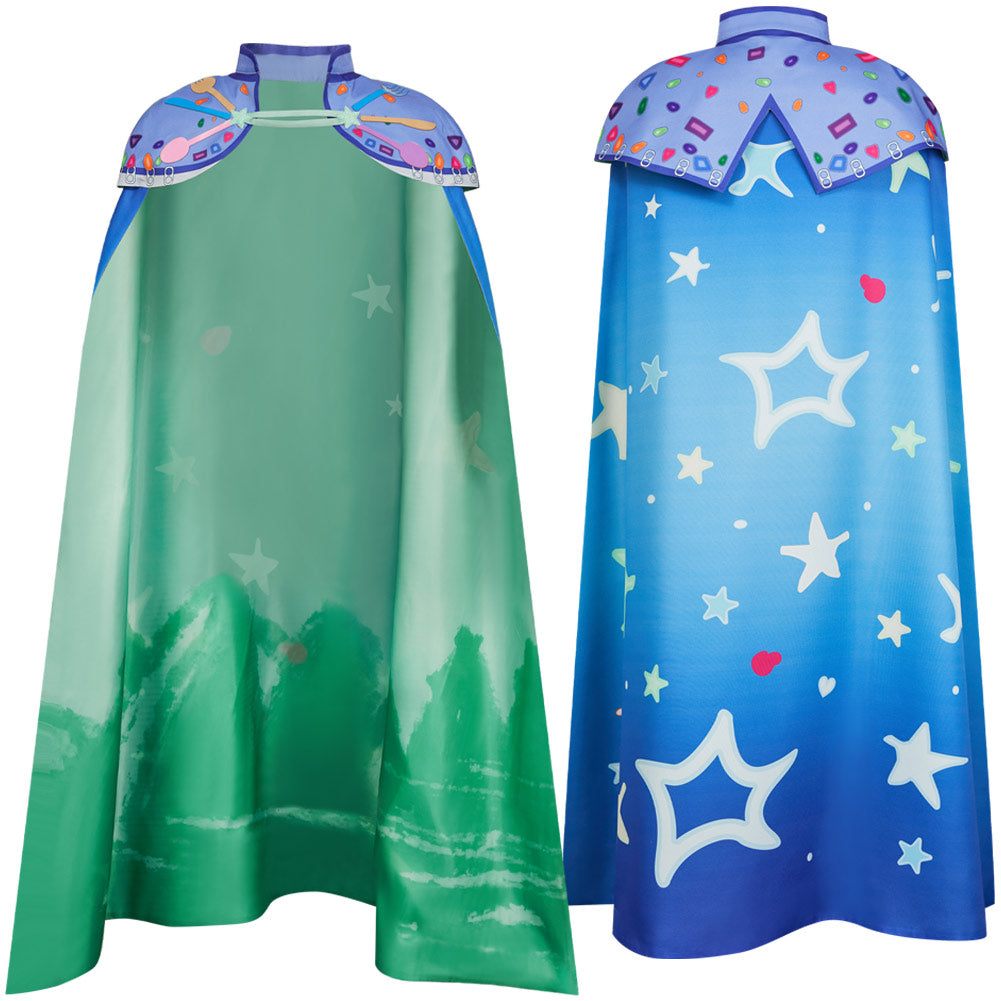 Elio(2025) Adulte Elio Ensemble T-shirt + Cape Étoiles Bleues Cosplay Costume