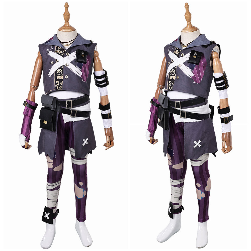 Enfant Arcane: League of Legends Saison 2 Isha Tenue Violette Cosplay Costume