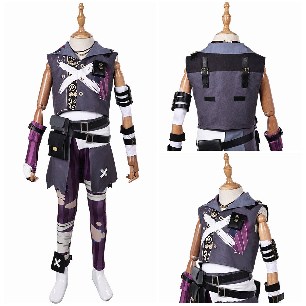Enfant Arcane: League of Legends Saison 2 Isha Tenue Violette Cosplay Costume