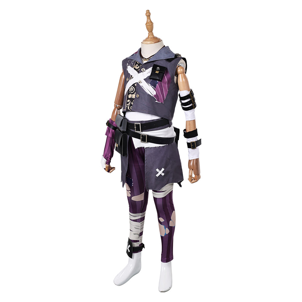 Enfant Arcane: League of Legends Saison 2 Isha Tenue Violette Cosplay Costume