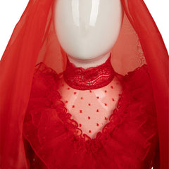 Enfant Beetlejuice Film Beetle Juice Lydia Mariée Rouge Robe Cosplay Costume