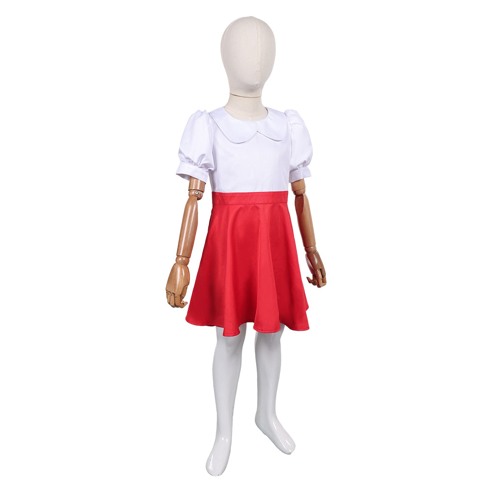 Enfant Deux pour Une(2007) Lottchen Robe Blanche et Rouge Cosplay Costume