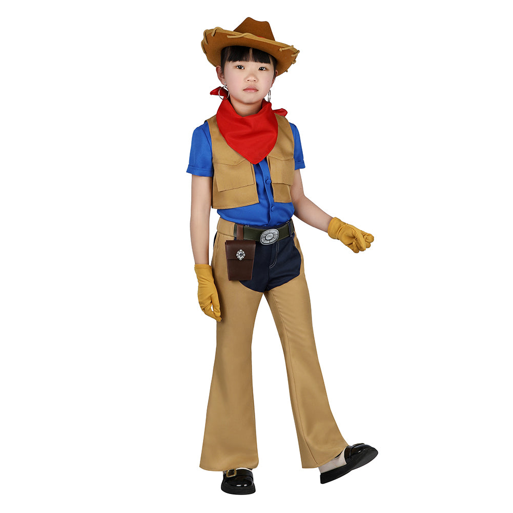 Enfant Jeu Princess Peach: Showtime!(2024) Cowgirl Peach Cosplsy Costume