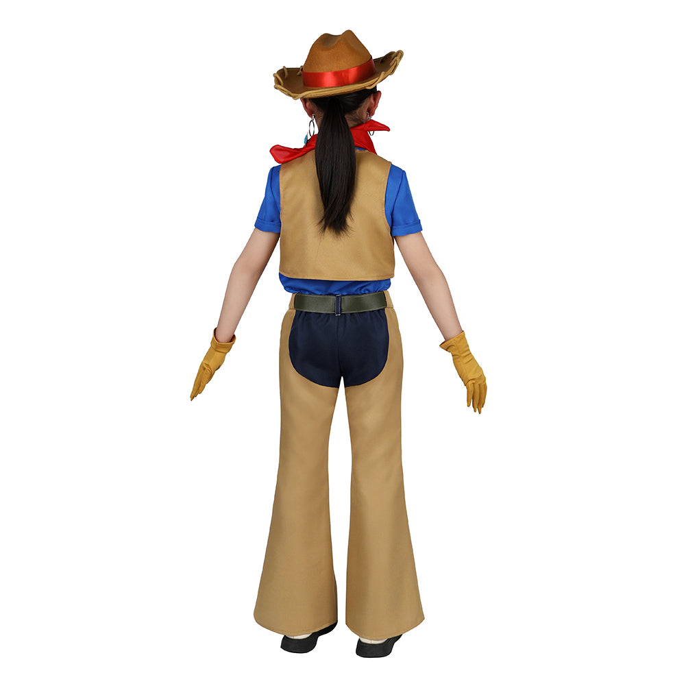 Enfant Jeu Princess Peach: Showtime!(2024) Cowgirl Peach Cosplsy Costume