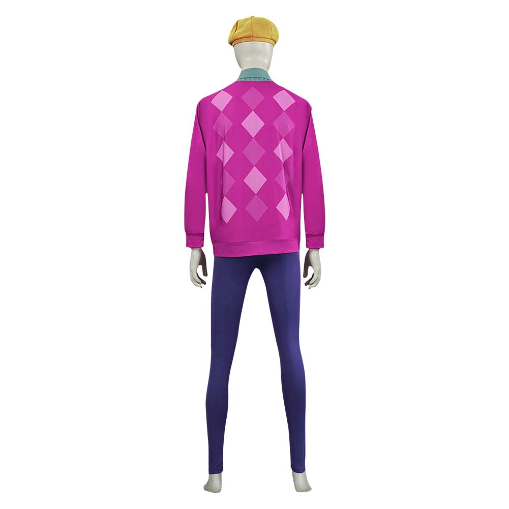 Enfant Kpop Demon Hunters(2025) Baby Saja Tenue à Carreaux Roses Cosplay Costume