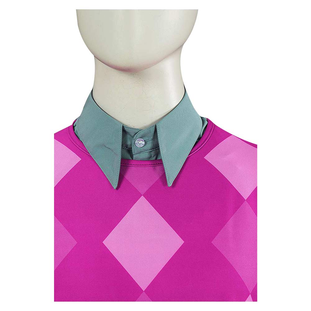 Enfant Kpop Demon Hunters(2025) Baby Saja Tenue à Carreaux Roses Cosplay Costume