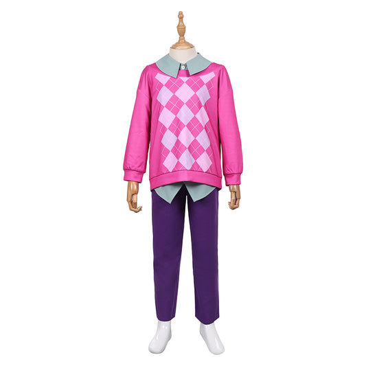 Enfant Kpop Demon Hunters(2025) Baby Saja Tenue Rose Sans Chapeau Cosplay Costume