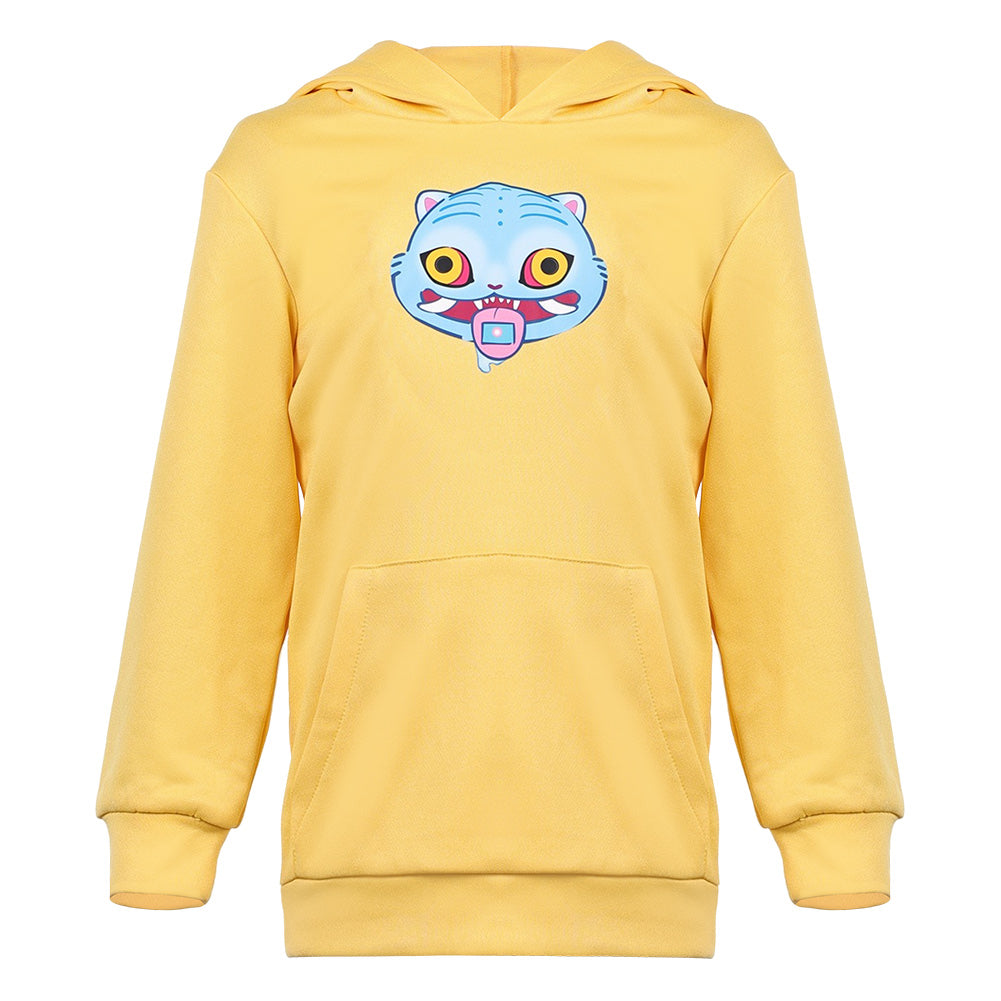 Enfant KPop Demon Hunters(2025) Huntrix Zoey Sweat-shirt à Capuche Jaune Cosplay Costume