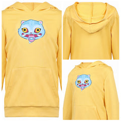 Enfant KPop Demon Hunters(2025) Huntrix Zoey Sweat-shirt à Capuche Jaune Cosplay Costume