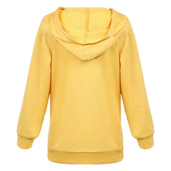 Enfant KPop Demon Hunters(2025) Huntrix Zoey Sweat-shirt à Capuche Jaune Cosplay Costume