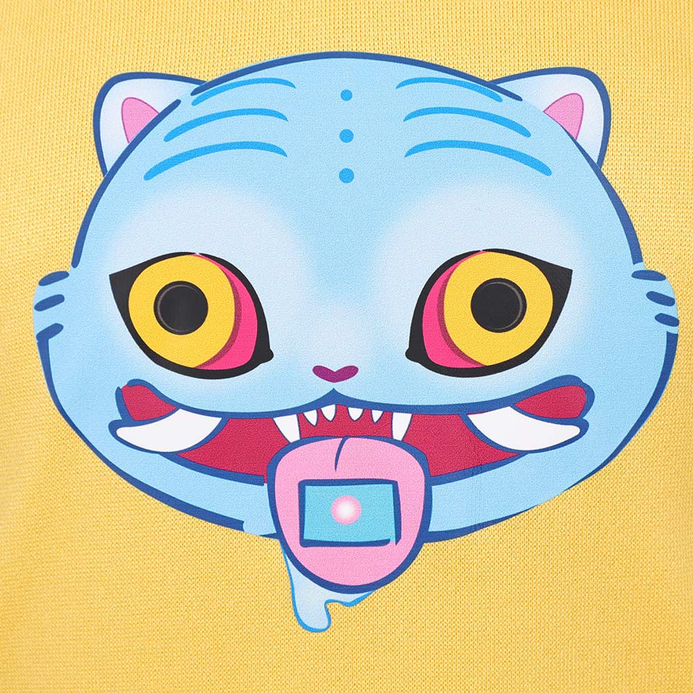 Enfant KPop Demon Hunters(2025) Huntrix Zoey Sweat-shirt à Capuche Jaune Cosplay Costume