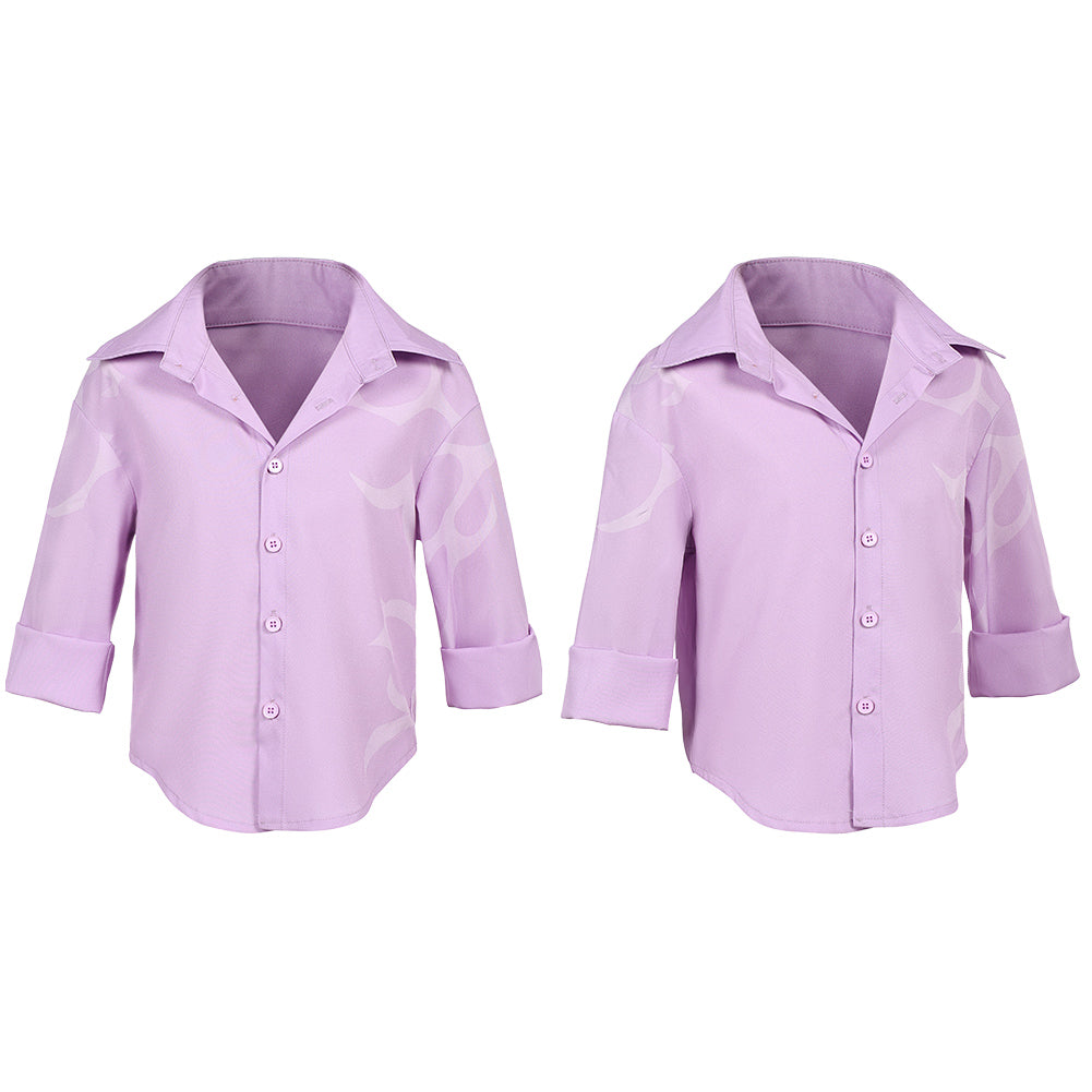 Enfant KPop Demon Hunters(2025) Jinu Saja Chemise Rose Cosplay Costume
