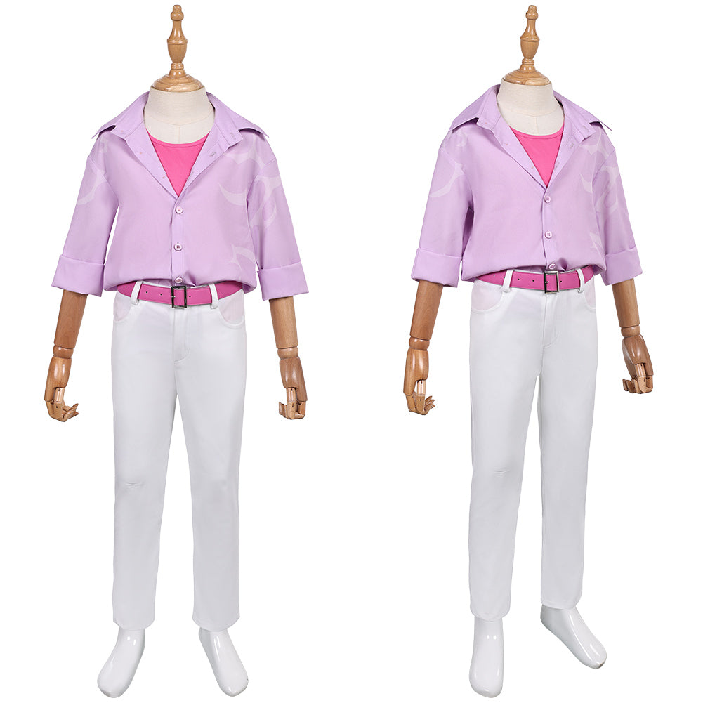 Enfant KPop Demon Hunters(2025) Jinu Saja Tenue de Chemise Rose Cosplay Costume