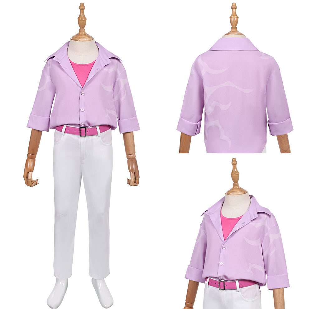 Enfant KPop Demon Hunters(2025) Jinu Saja Tenue de Chemise Rose Cosplay Costume