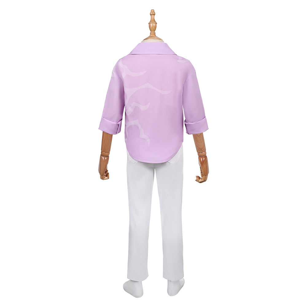Enfant KPop Demon Hunters(2025) Jinu Saja Tenue de Chemise Rose Cosplay Costume