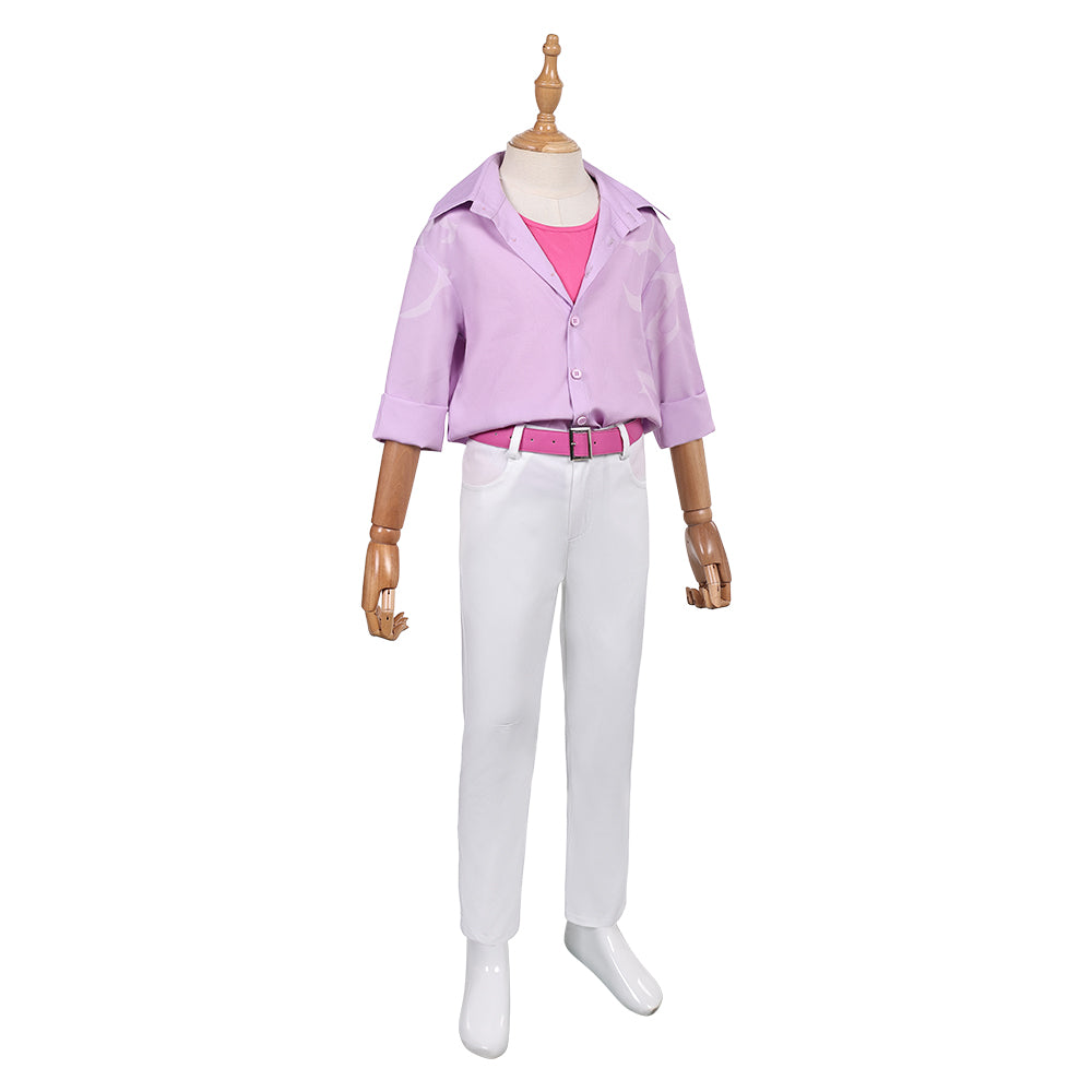 Enfant KPop Demon Hunters(2025) Jinu Saja Tenue de Chemise Rose Cosplay Costume