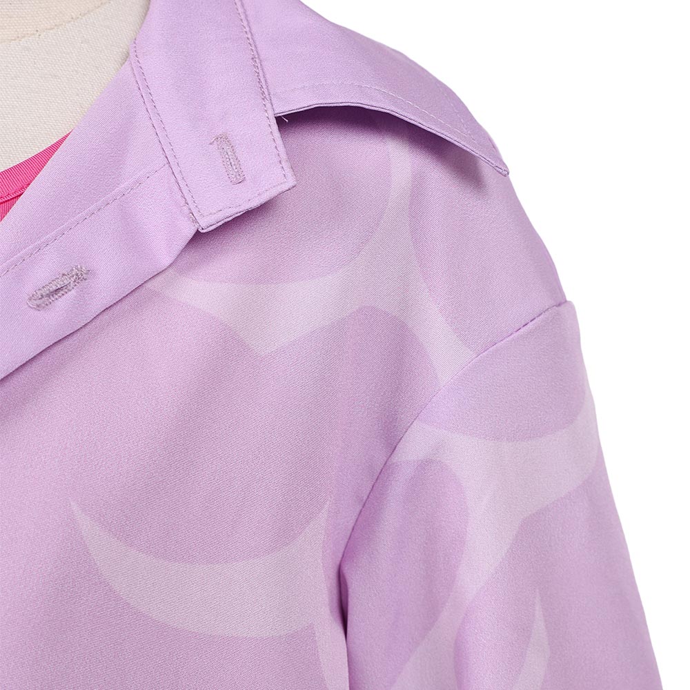 Enfant KPop Demon Hunters(2025) Jinu Saja Tenue de Chemise Rose Cosplay Costume