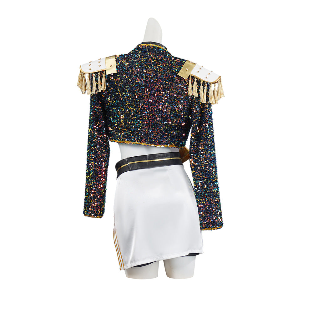 Enfant KPop Demon Hunters(2025) Mira Golden Tenue Noire Cosplay Costume