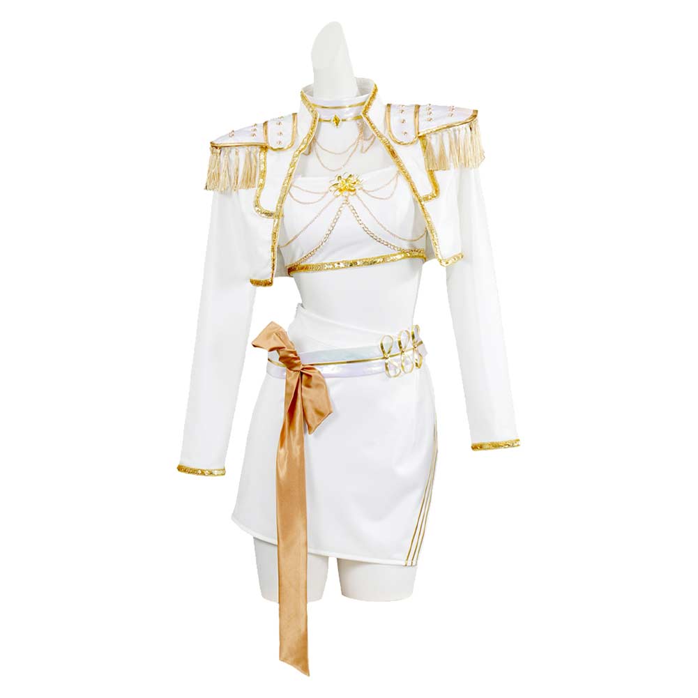 Enfant KPop Demon Hunters(2025) Mira What It Sounds Like Tenue Blanche Cosplay Costume
